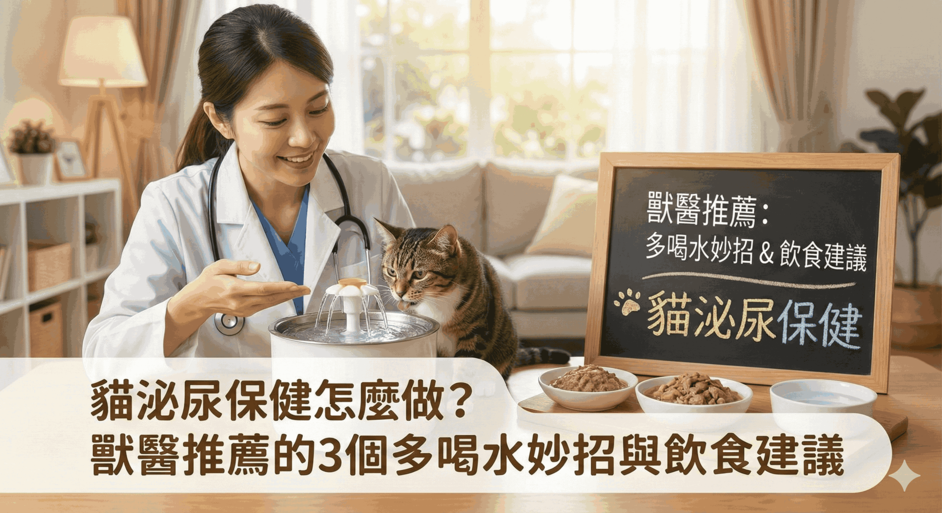 貓泌尿道保健怎麼做？獸醫推薦的 3 個多喝水妙招與飲食建議